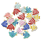 20pcs Stainless Steel Enamel Charms Mixed Moon Star Cross Fish Animal Charm Pendant DIY for Necklace Bracelet Jewelry Making
