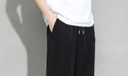 Trousers Straight Plain Wide Leg Draped Thin Male Sports Pants Summer Sport Slacks Xxl Jogger Big Tall Man Men's Sweatpants