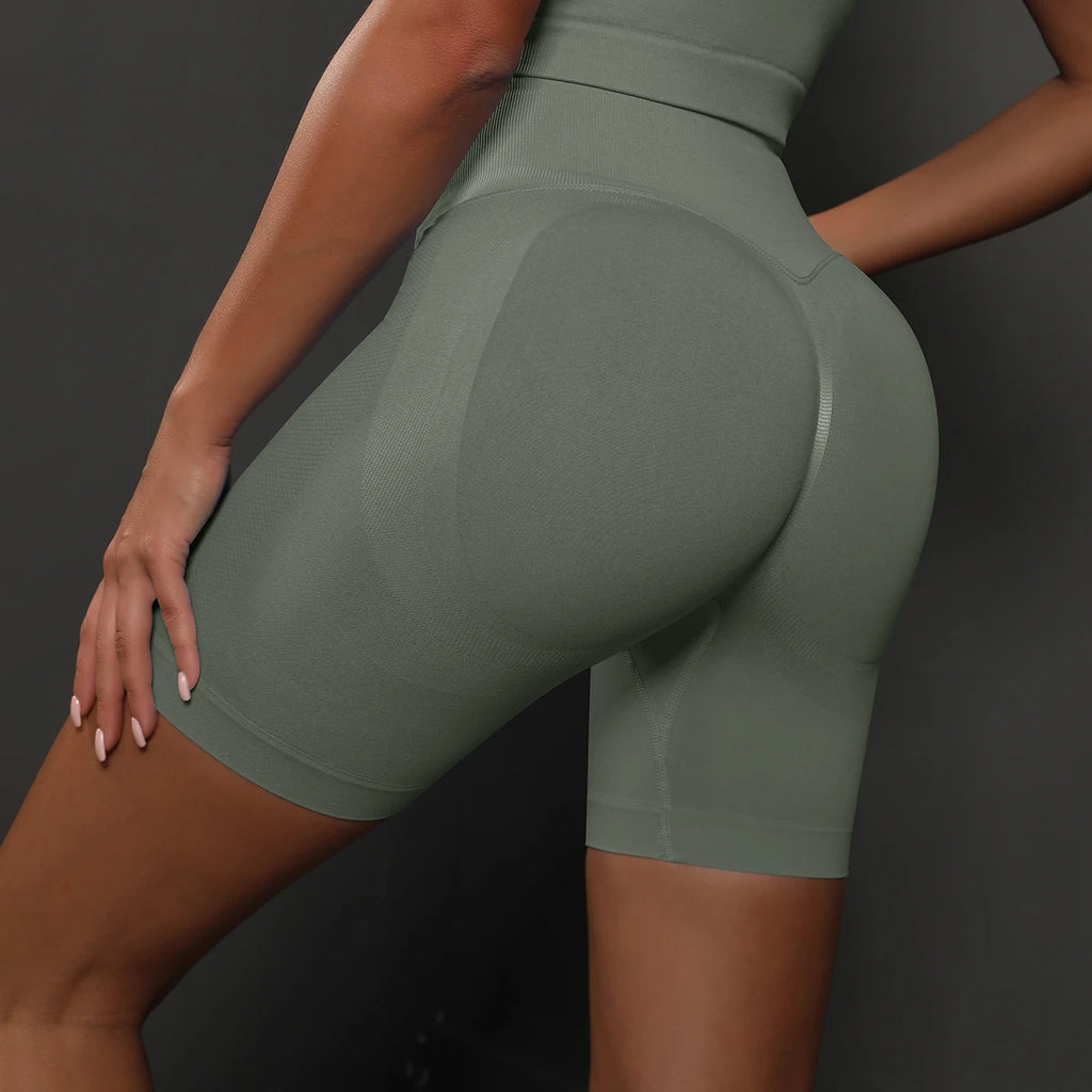 Seamless Shorts for Women Yoga Shorts Push Up Booty Workout Gym Shorts Fitness High Waist Sports Short Women Clothing