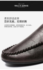 In 2025, the new men's casual soybean shoes are fashionable and versatile, and men's work shoes is black and brown  size 39-46.