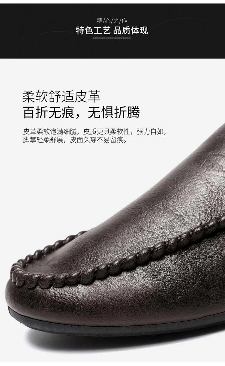 In 2025, the new men's casual soybean shoes are fashionable and versatile, and men's work shoes is black and brown  size 39-46.