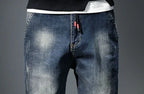 Elastic Man Cowboy Pants Stretch Y2k Vintage Designer Trousers 90s Streetwear Stacked Wide Leg Soft Denim Original Jeans for Men