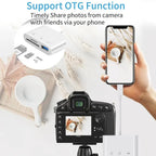 OTG 3 in 1 TF SD Card Reader Data Transmission Splitter Camera Reader Adapter for iPhone 15 14 13 12 11 XR Pro Max XR Android