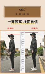 Invisible Height-Increasing Shoes 8cm German Training Shoes for Men, Summer Breathable Casual Sneakers, Genuine Leather Retro Versatile Forrest Gump Shoes 6cm
