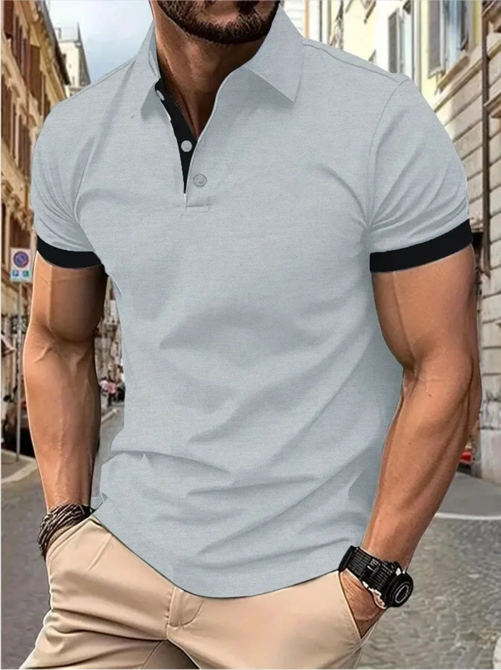 The 2026 Summer New men's short-sleeved POLO Shirt Is Casual Fashionable Comfortable And Soft With 3D Pattern Printing
