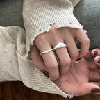 VENTFILLE 925 Sterling Silver Irregular Ring for Women Geometry Versatile Minimalism  Accessories Jewelry Gift Dropshipping