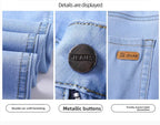 2026 Spring Summer 70% Lyocell Jeans Regular Fit Straight Ice Silk Style Business Casual Light Blue Stretch Cotton Denim