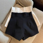 Women Sexy Shorts Mooyufon Black Shorts Women Harajuku Elegance High Waisted Shorts A Line Slim Casual Hot Girl Straight Pants