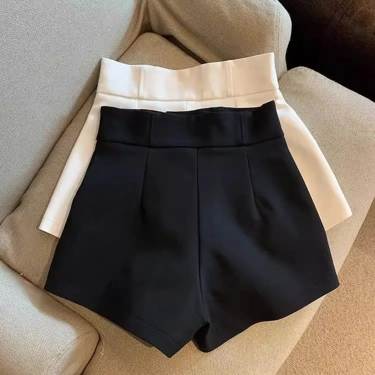 Women Sexy Shorts Mooyufon Black Shorts Women Harajuku Elegance High Waisted Shorts A Line Slim Casual Hot Girl Straight Pants