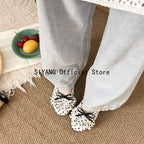 Polka Dot Mary Jane Shoes Women Sweet Ruffle Internal Elevation Shoes Ladies Soft Sole Slip On Daily Comfort Dress Footwear