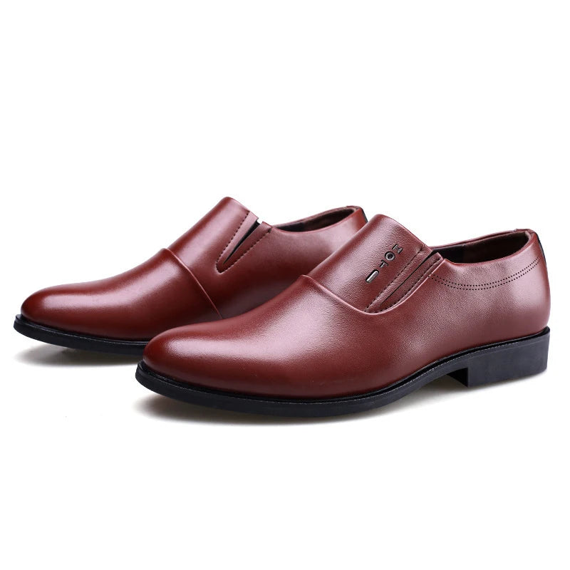 Mens Black Genuine Leather Perforated Metal Decor Lace Up Formal Business Office Breathable Summer Shoes Hollow Stylish Simple