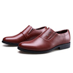 Mens Black Genuine Leather Perforated Metal Decor Lace Up Formal Business Office Breathable Summer Shoes Hollow Stylish Simple