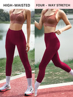 High Waist Plush Leggings Warm Leopard Print Yoga Pants Milk Silk Bare-Feel Leggings for Spring/Autumn
