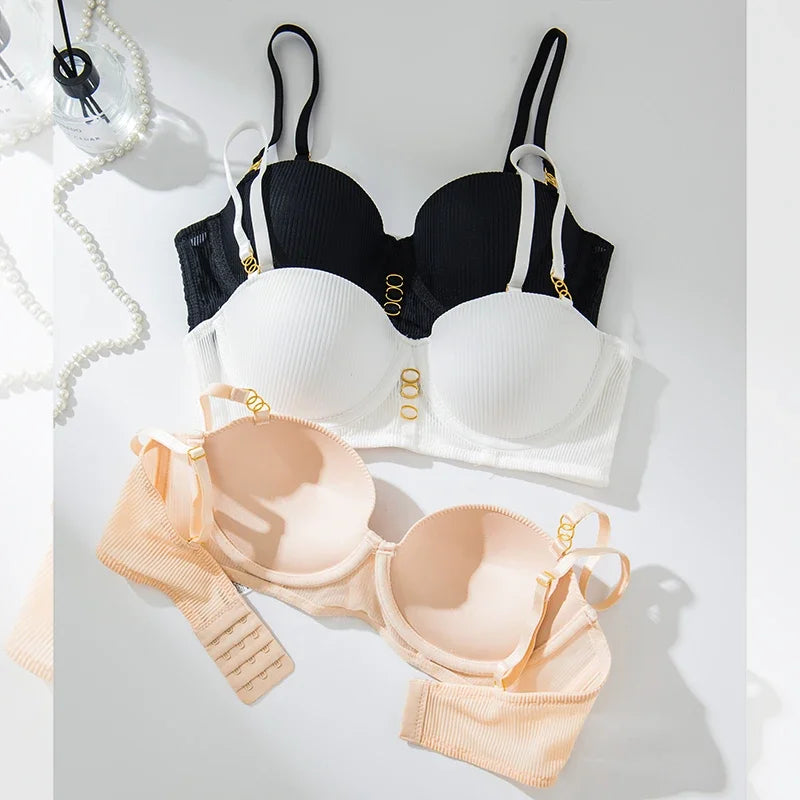 Sexy Padded Push-Up Bra And Panties Set Women's Lingerie with Gathering Chest Brassiere Special Offer Female Underwear Promotion