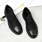 2026 New Men's Soft Leather Shoes Sandals Business British Style Groom Wedding Suit Perforated Breathable Anti-Slip