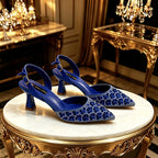 New Italian Pumps and Bag To Party 2026 INS Style Pointed Metalldekoration Rhinestone Elegant Gold Color High Heels for Women