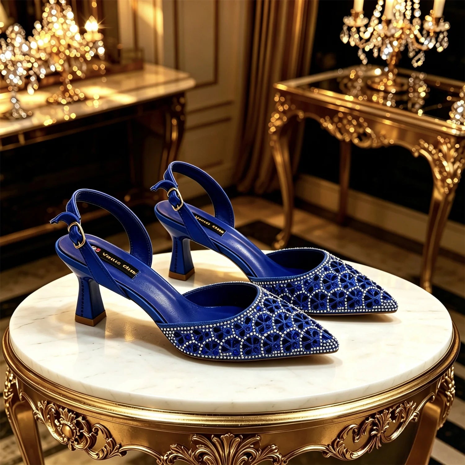 New Italian Pumps and Bag To Party 2026 INS Style Pointed Metalldekoration Rhinestone Elegant Gold Color High Heels for Women