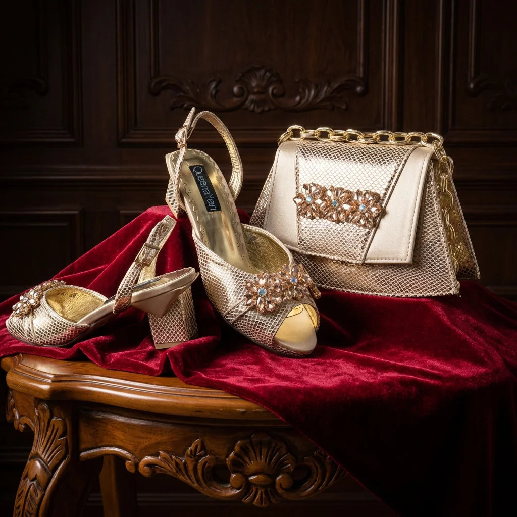 New Elegant 2026 Lilac Peep Toe Women Heels with Diamond Accents - Italian Design Matching Pumps and Bag Set for Parties