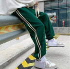 Trousers Hip-hop Wide Leg Sweatpants For Men Summer Stylish Training Cotton Loose Elastic Y2k Casual Baggy Male Sweat Pants L