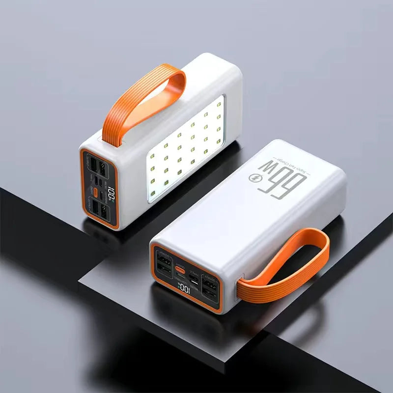50000mAh Large Capacity Power Bank PortableUSB C 100W Fast Charging External Spare Battery For IPhone Xiaomi Samsung