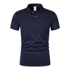 Solid color polo shirt ultra-light men's quick-drying breathable sweat-wicking shirt suitable for fitness gym and running
