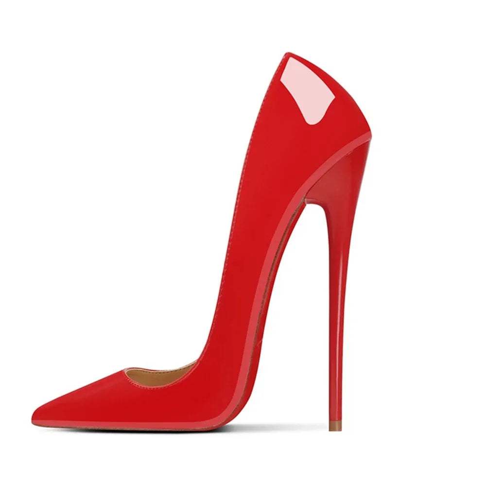 Customize 16CM Extreme High Heels Black Patent Pointed toe Unisex Design Man Slip on Show Pumps Pole Dancing Crossdress Shoes