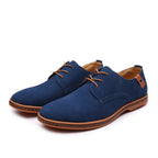 Men's Spring Suede Casual Oxfords Shoes Breathable Comfort Matte Finish Business Shoes Classic Sneakers Footwear Dress Shoes
