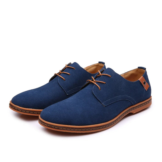 Men's Spring Suede Casual Oxfords Shoes Breathable Comfort Matte Finish Business Shoes Classic Sneakers Footwear Dress Shoes
