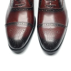 Luxury Italian Men's Wedding Dress Shoes Genuine Leather Cap Toe Lace-up Oxfords Lace-up Brogue Black Business Formal Shoes Man