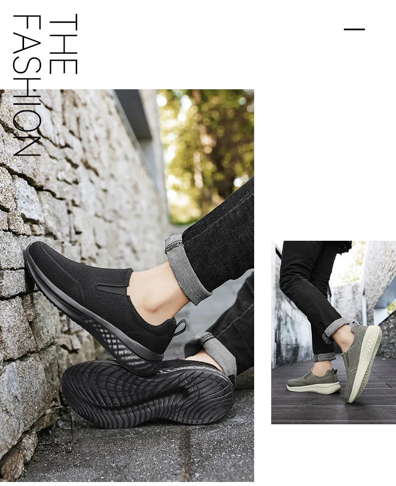 Brand Men Casual Shoes Fashion Men's Sneakers Breathable Men Walking Flat Shoes Outdoor Large Size Light Men's Shoes Loafers