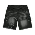 New high-end denim shorts for men in spring and summer of 2025, loose and versatile, trendy brand business casual denim shorts