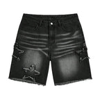 New high-end denim shorts for men in spring and summer of 2025, loose and versatile, trendy brand business casual denim shorts
