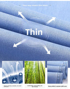 2026 Spring Summer 70% Lyocell Jeans Regular Fit Straight Ice Silk Style Business Casual Light Blue Stretch Cotton Denim