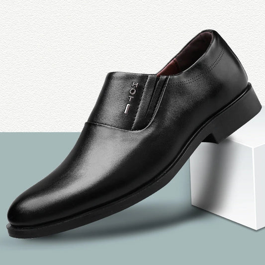 Mens Black Genuine Leather Perforated Metal Decor Lace Up Formal Business Office Breathable Summer Shoes Hollow Stylish Simple