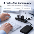 USB 3.0 Hub 4 Ports 5M Extension Cable Multi Port USB Hub Adapter High Speed Data Transfer for Laptop PC Computer Notebook