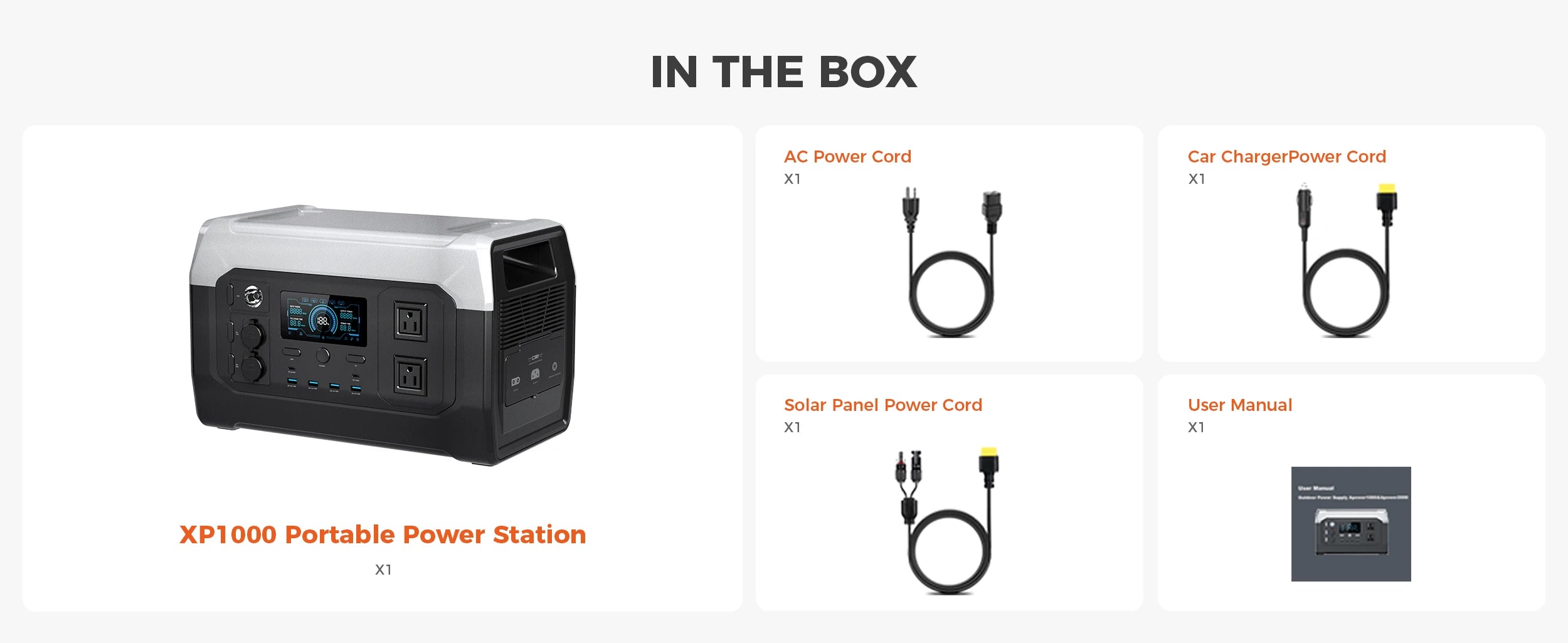 CTOLITY XP1000 1800W Portable Power Station 1024Wh Lifepo4 Apartment Charging Station Pure Sinve Wave Camping Solar Generator