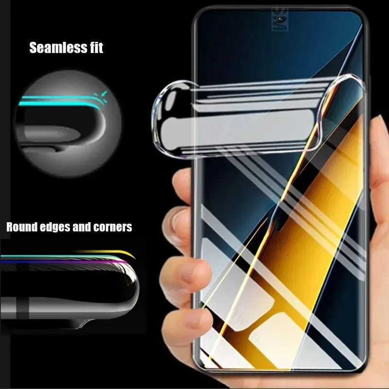 5 Pcs Hydrogel Film For Xiaomi Redmi Note 15 14 13 12 Pro Plus Poco X7 X6 Pro Xiaomi 15T 14T 13T Pro Full Cover Screen Protector