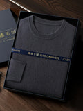 CHICUU Men's 100% Sweater O-neck Pullover Basic Long Sleeve Cashmere Knitwear Autumn Winter Smart Clothing Tops