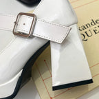 Women's High Heels Pumps Mary Jane Shoes Platform Pink Black Wine Red White Block Heeled Working Party Dance Wedding Shoe Female