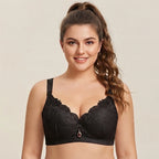 Royal Blue Lace Full Cup Bra Plus Size Anti Sag Support Brassiere Underwire Breathable Big Bust Lingerie 40 42 44 46 48 50 Cup