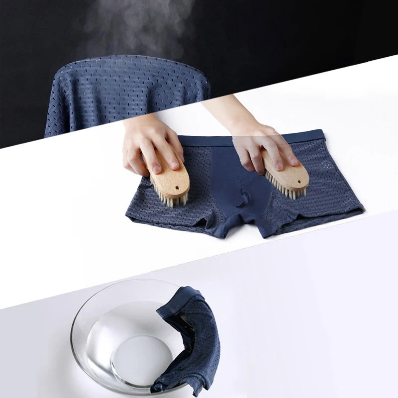 4Pcs Man Boxer Briefs Large Size M-6XL Men Panties Underwear Slip Homme Calzoncillos Bamboo Hole U Convex Pouch Male Underpants