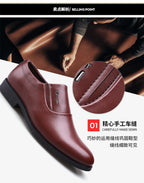Mens Black Genuine Leather Perforated Metal Decor Lace Up Formal Business Office Breathable Summer Shoes Hollow Stylish Simple