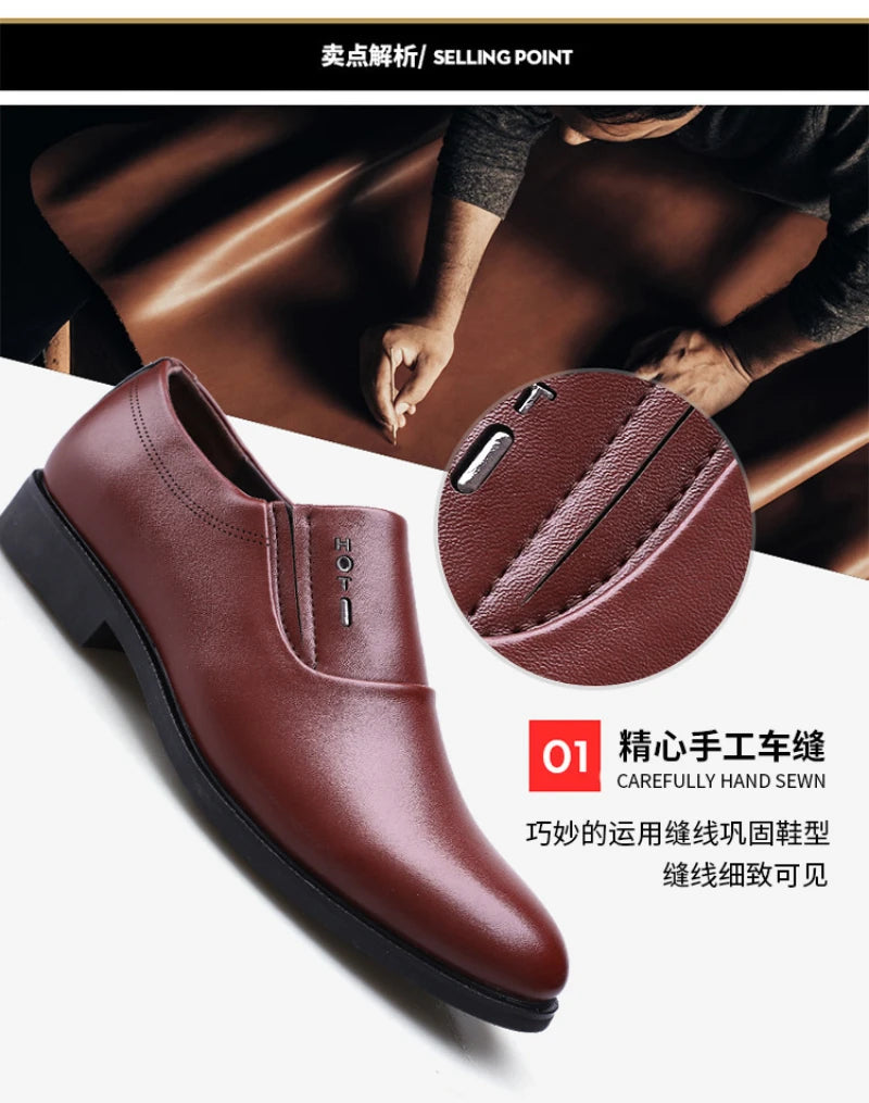 Mens Black Genuine Leather Perforated Metal Decor Lace Up Formal Business Office Breathable Summer Shoes Hollow Stylish Simple