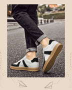 Invisible Height-Increasing Shoes 8cm German Training Shoes for Men, Summer Breathable Casual Sneakers, Genuine Leather Retro Versatile Forrest Gump Shoes 6cm