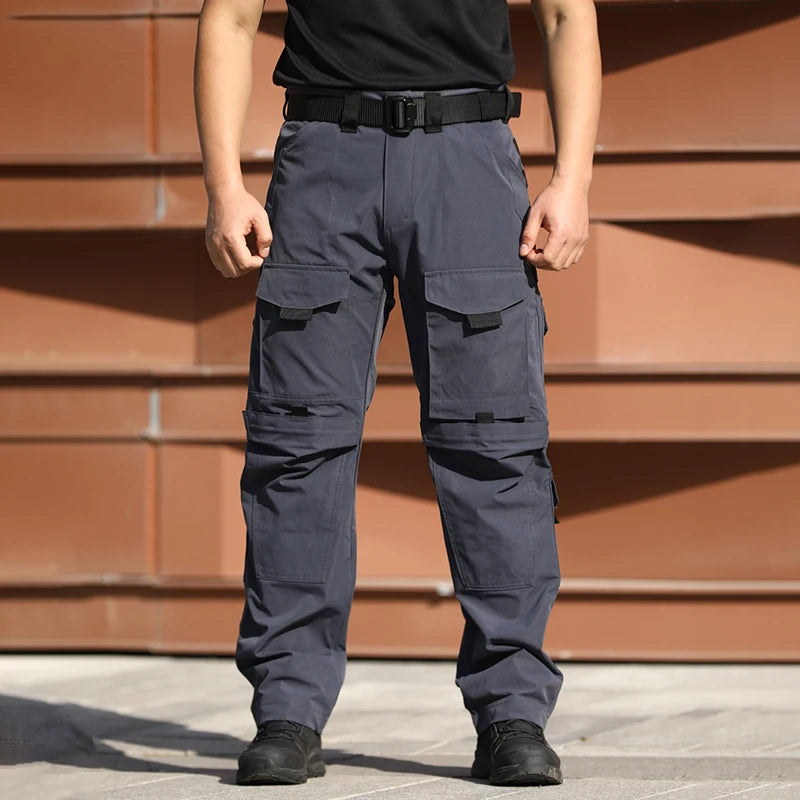 New Multi-pocket Cargo Pants Men Waterproof Work Tactical Trousers Spring Autumn Wear-Resistant Outdoor Hunting Training Pant