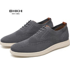BHKH Male Sneakers Summer Knitted Mesh Casual Shoes Lightweight Casual Shoes Breathable Walking Footwear Shoes For Men