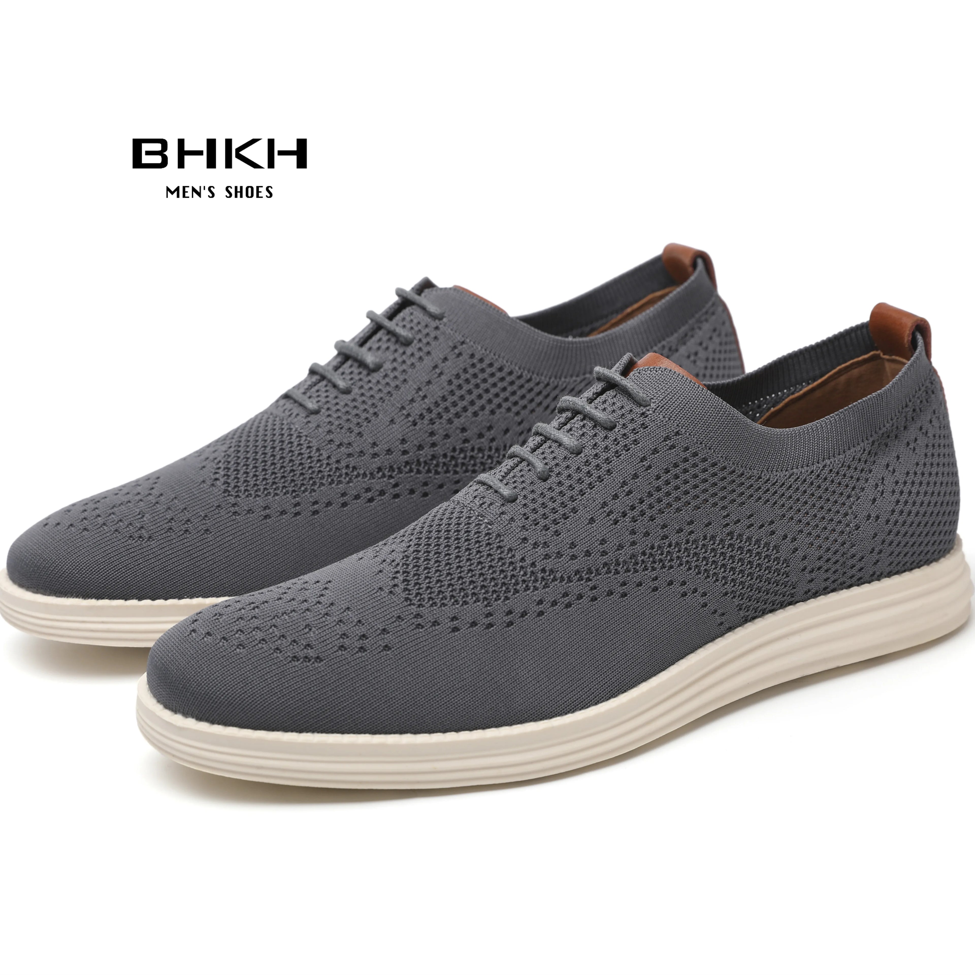 BHKH Male Sneakers Summer Knitted Mesh Casual Shoes Lightweight Casual Shoes Breathable Walking Footwear Shoes For Men