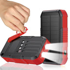 40000mAh Portable Solar Power Bank with Hand Crank Battery Charger Built in Cable Powerbank for iPhone 15 Xiaomi Samsung Huawei