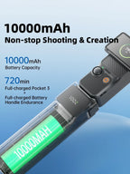 NOHON Camera Handheld Gimbal Charger for DJI Osmo Pocket 4 Pro 3 Battery Handle 10000mAh 5000mAh Portable Power Bank 22.5W