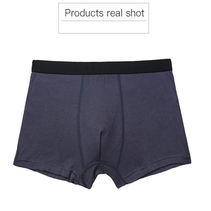 6pcs/Set Black Boxer Men Underwear Bamboo Men's Panties Shorts Breathable Underpants Man Comfortable Sexy Boxers & Briefs Men